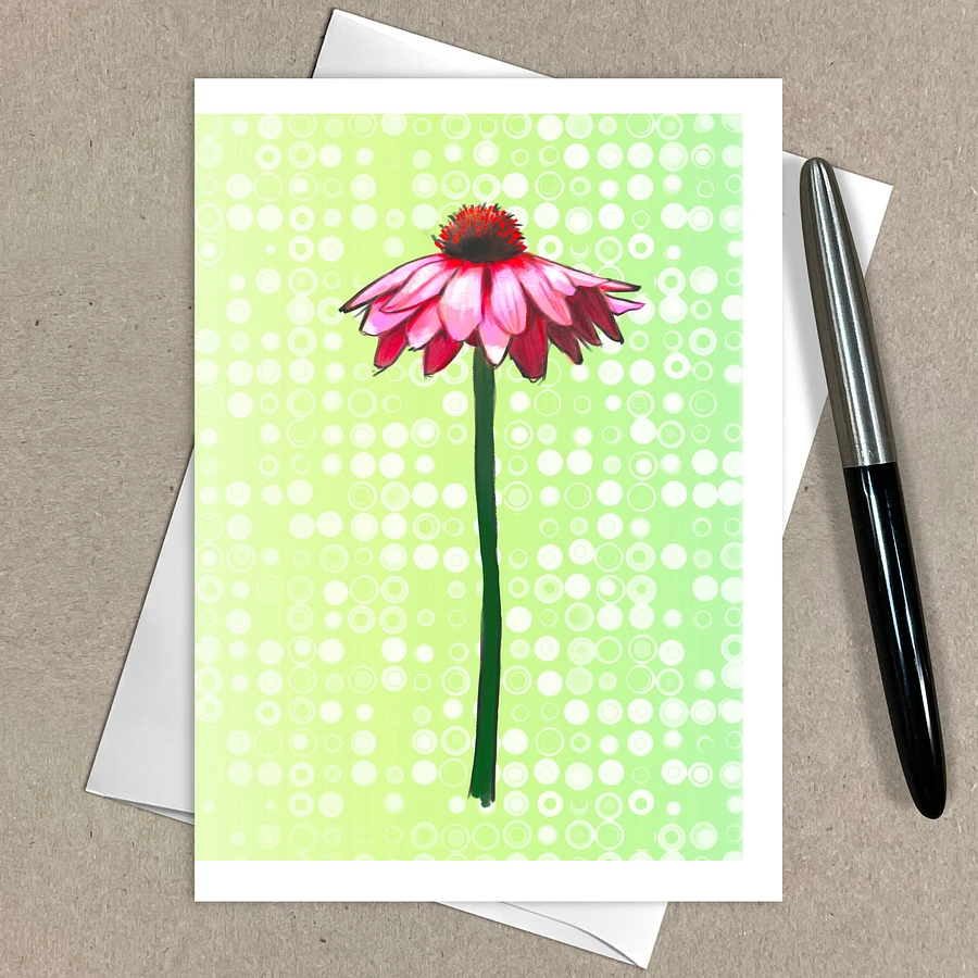 Cherry Daisy Greeting Cards, Lime, Assorted All Occasion Note Cards, 5x7 inch, Blank Inside, with Envelopes product image (3)