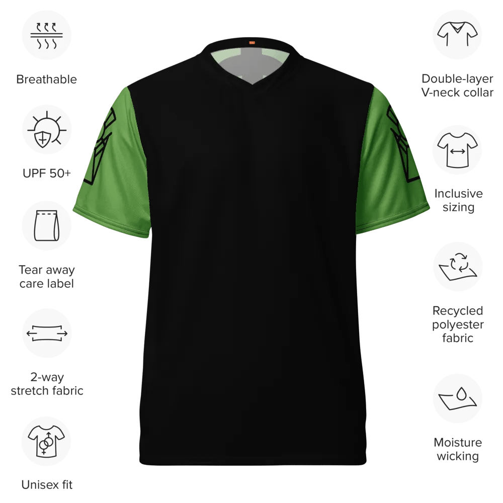 Reverence Icon / MO Unisex Sports Jersey / Black + Olive product image (12)