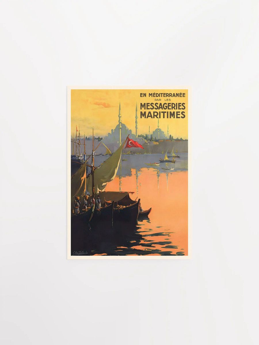 Istanbul, Turkey, 1910s — retro vintage travel poster product image (6)