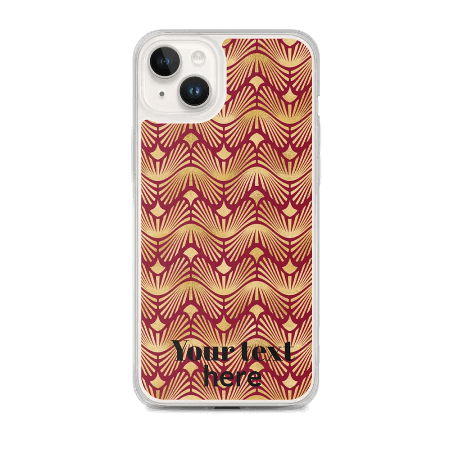 Art Deco Burgundy Gold iPhone® Clear Case product image (1)