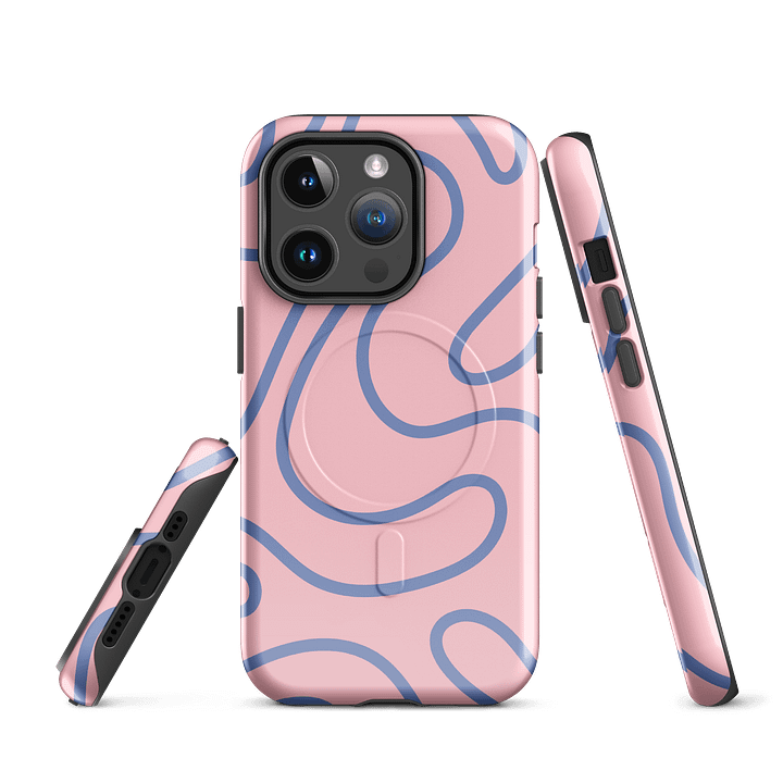 Flowing Blue Abstract - MagSafe Tough Case for iPhone® product image (3)