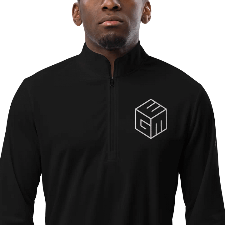 GEM White Logo Embroidered Quarter-Zip by adidas product image (1)
