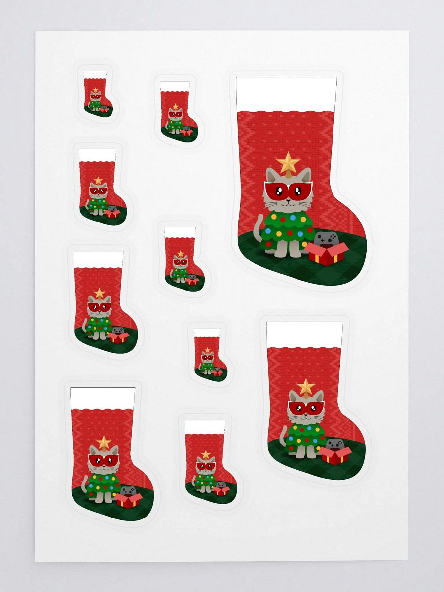 Festive Cat Christmas Sticker Sheet product image (3)
