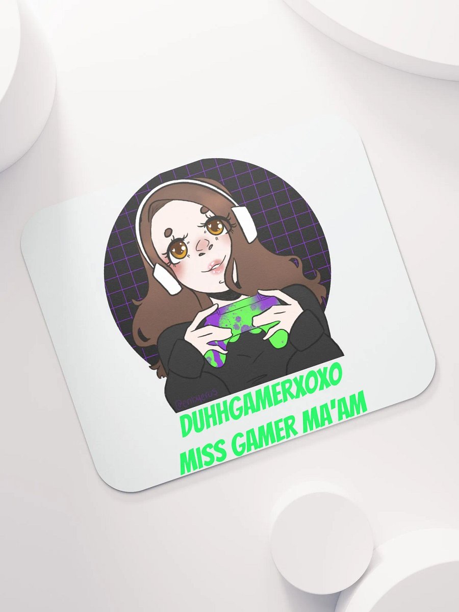 DuhhGamerXOXO/Miss Gamer Ma'am Mouse Pad - Green Text product image (7)