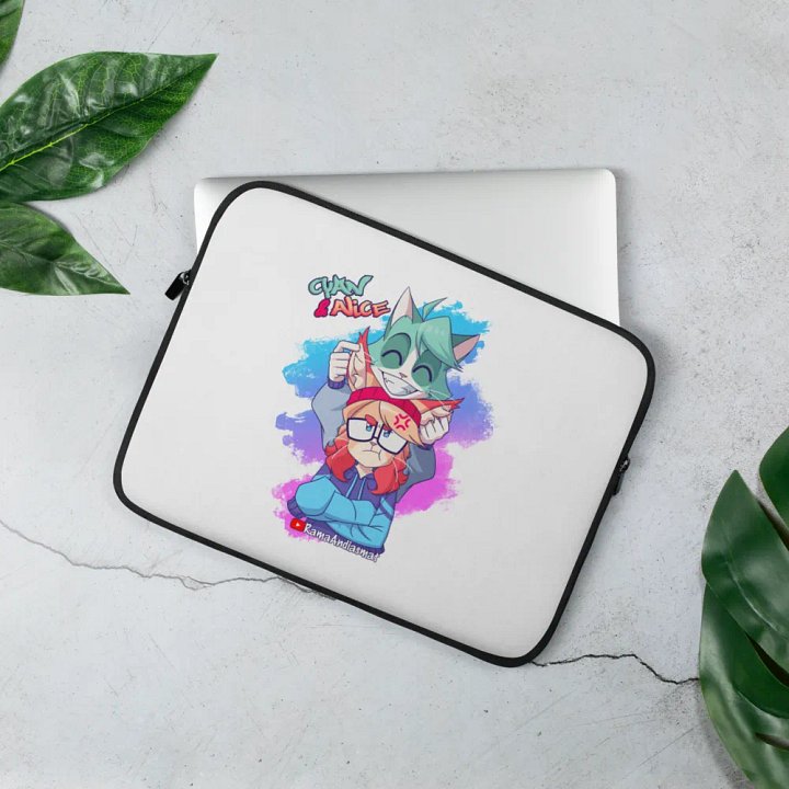 Cyan Teasing Alice's Ears Laptop Sleeve product image (2)