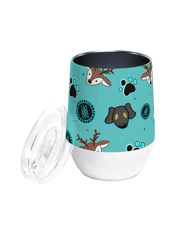 Web of Wyrd Light Teal Wine Tumbler product image (2)