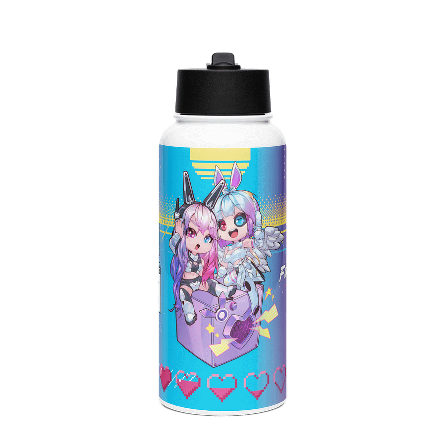 8BIT Pixel Love - Find the Rabbit Stainless Steel Water Bottle with a Straw Lid product image (1)