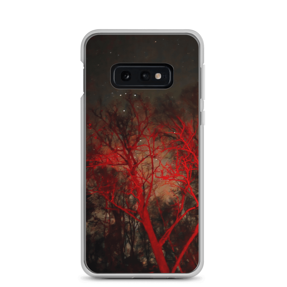 Night Sky Red Forest Clear Samsung® Case product image (1)