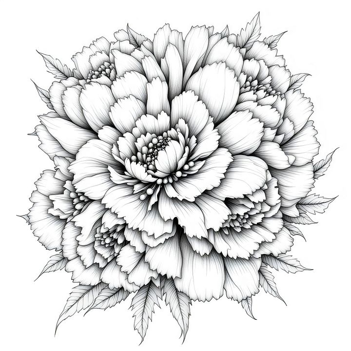 Bundle of 20 Pearl Peonies Illustration Digital Clipart - Elegant Floral Designs for Crafts, Invitations, and Decor product image (2)