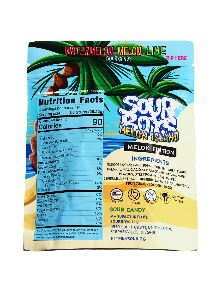 Melon Island Sour Belts - SourBoys product image (2)