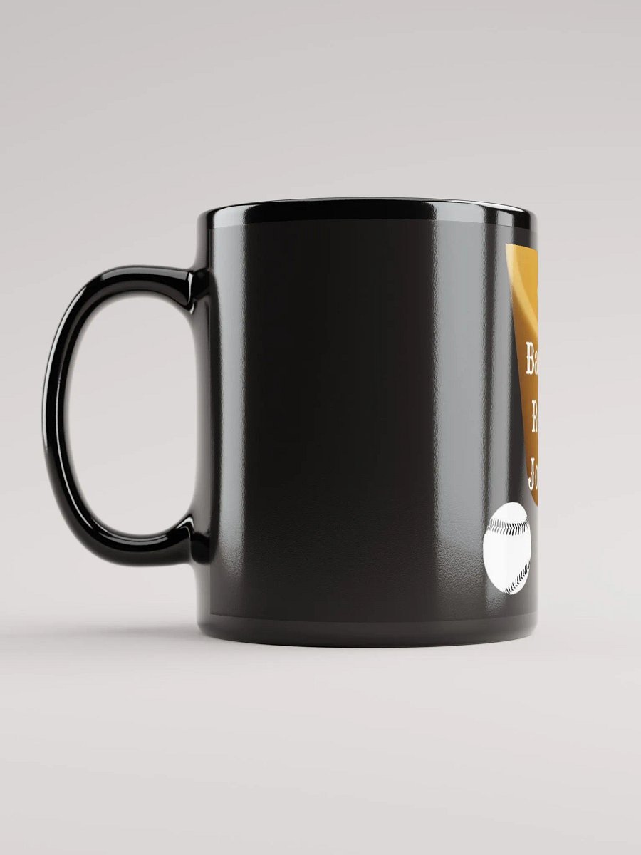 The Baseball Replay Journal Black Glossy Mug product image (6)