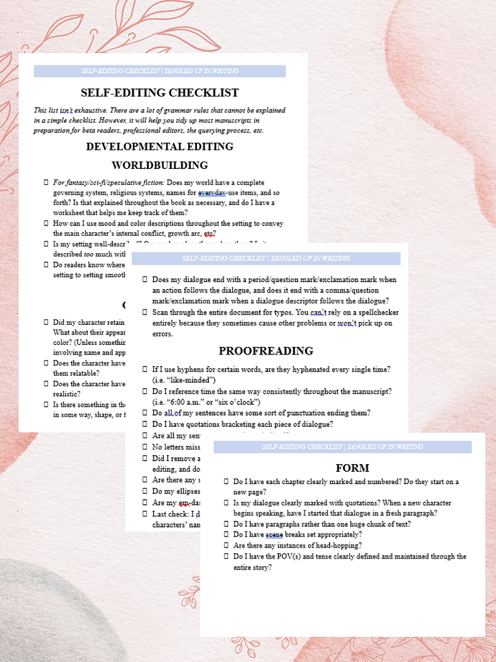 Self-Editing Checklist product image (2)