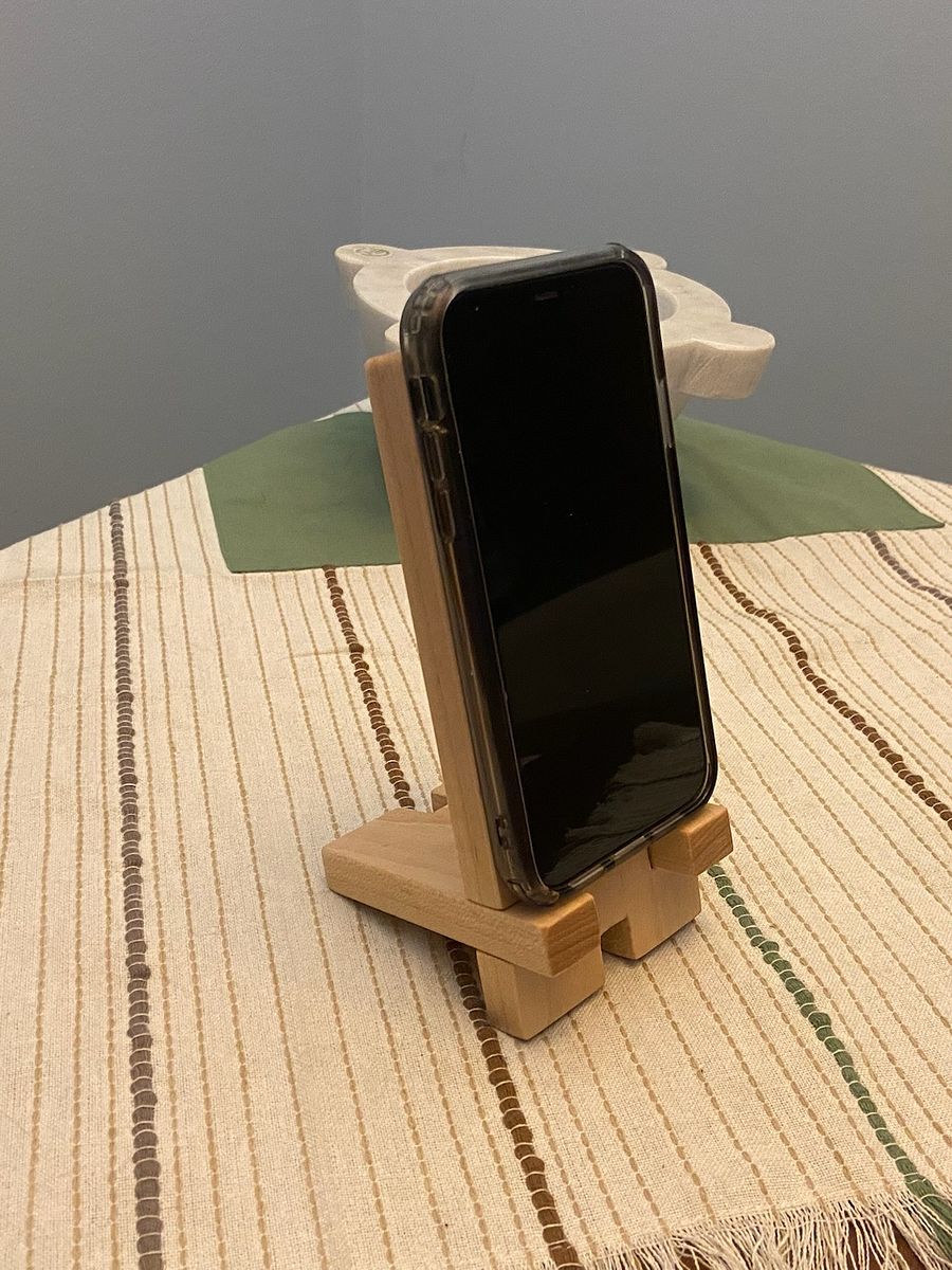 Collapsible Maple Phone Stand product image (1)