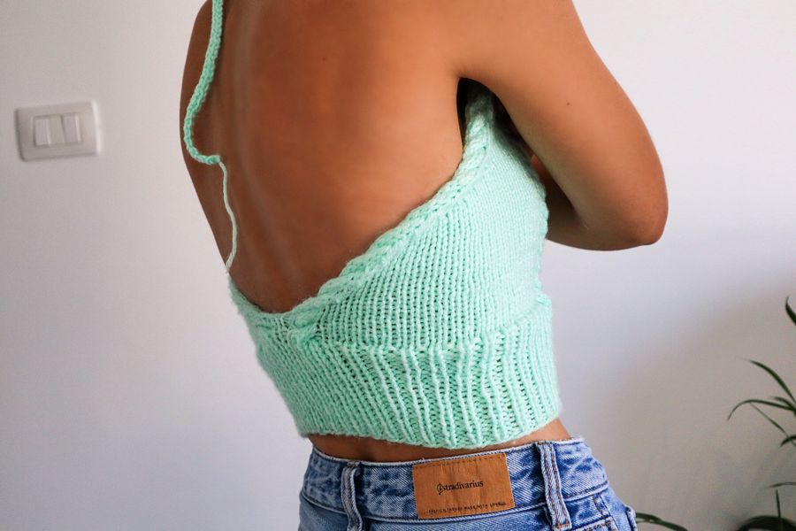 Minty Fresh – Cable Knit Halter Top Pattern product image (4)