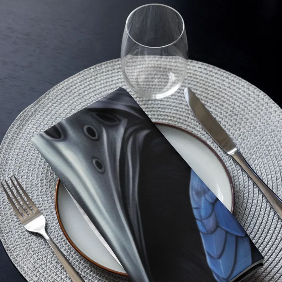 Premium Cloth Napkin Set: Under bird's mysterious gaze product image (3)