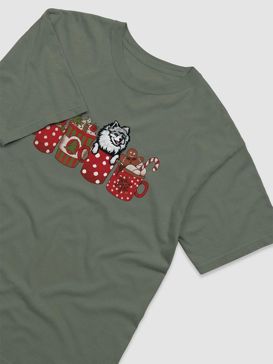 Cute Pomeranian(White 2) in a Christmas Cup T-Shirt | Funny Christmas Pup in a Cup product image (21)