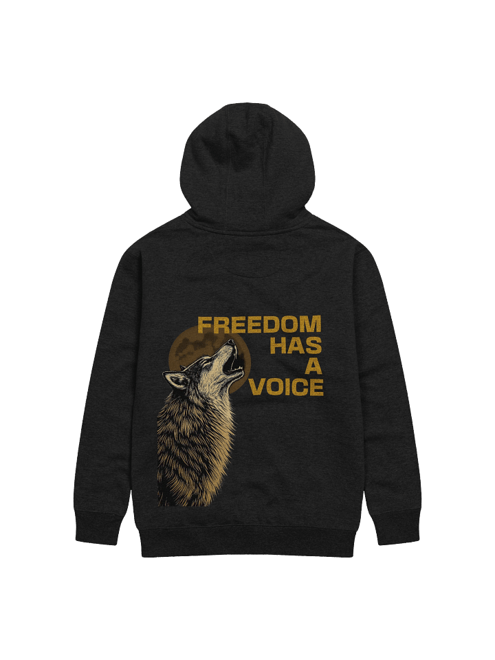 Freedom Has A Voice Howling Wolf - Premium Unisex Hoodie (Cotton Heritage – Modern Fit) product image (2)