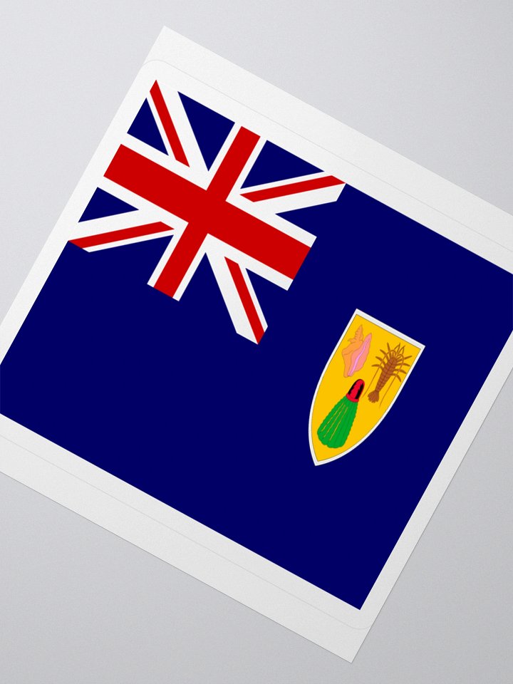 Turks & Caicos Islands Flag Sticker | Conch and Stars Design | Durable Vinyl | 3 Sizes product image (4)