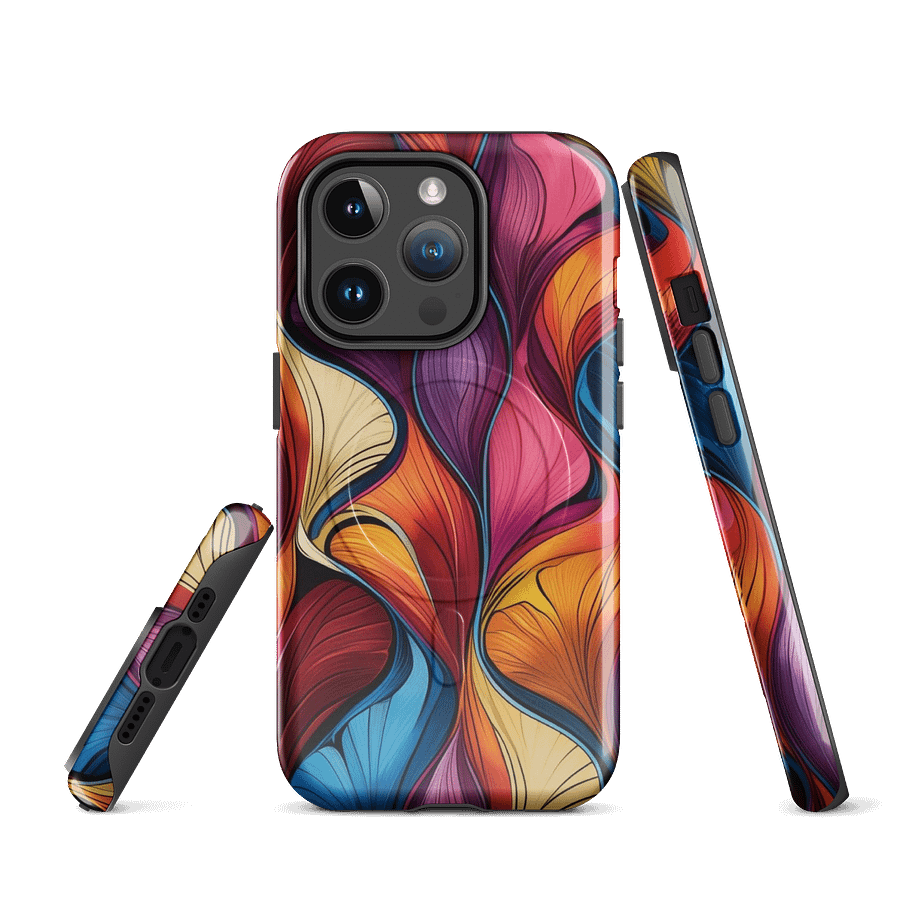 Vibrant Leaf Wave iPhone® MagSafe® Compatible Tough Case product image (3)
