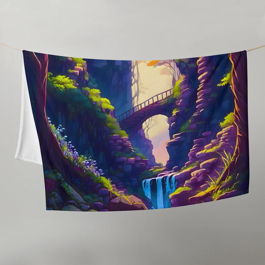 Enchanted Forest Nature River Trees Mountain Autumn Throw Blanket product image (3)