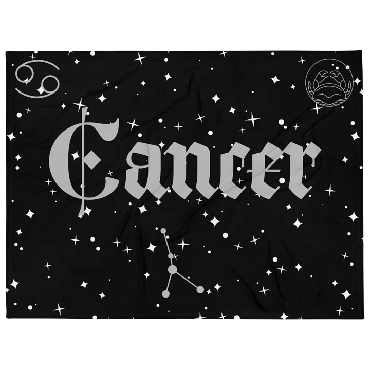 Starry Cancer Constellation Throw Blanket product image (1)