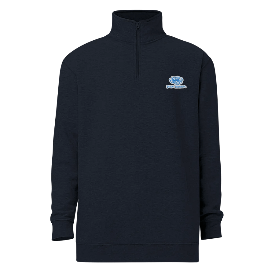 BUSY-BRAINED (aqua bubble design) embroidered quarter zip product image (12)