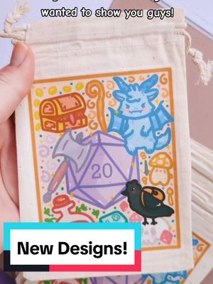 I designed some new stuff! 🩷  #kawaiiart #dnd #dndtiktok #dicebags #dungeonsanddragons #autisticartist 