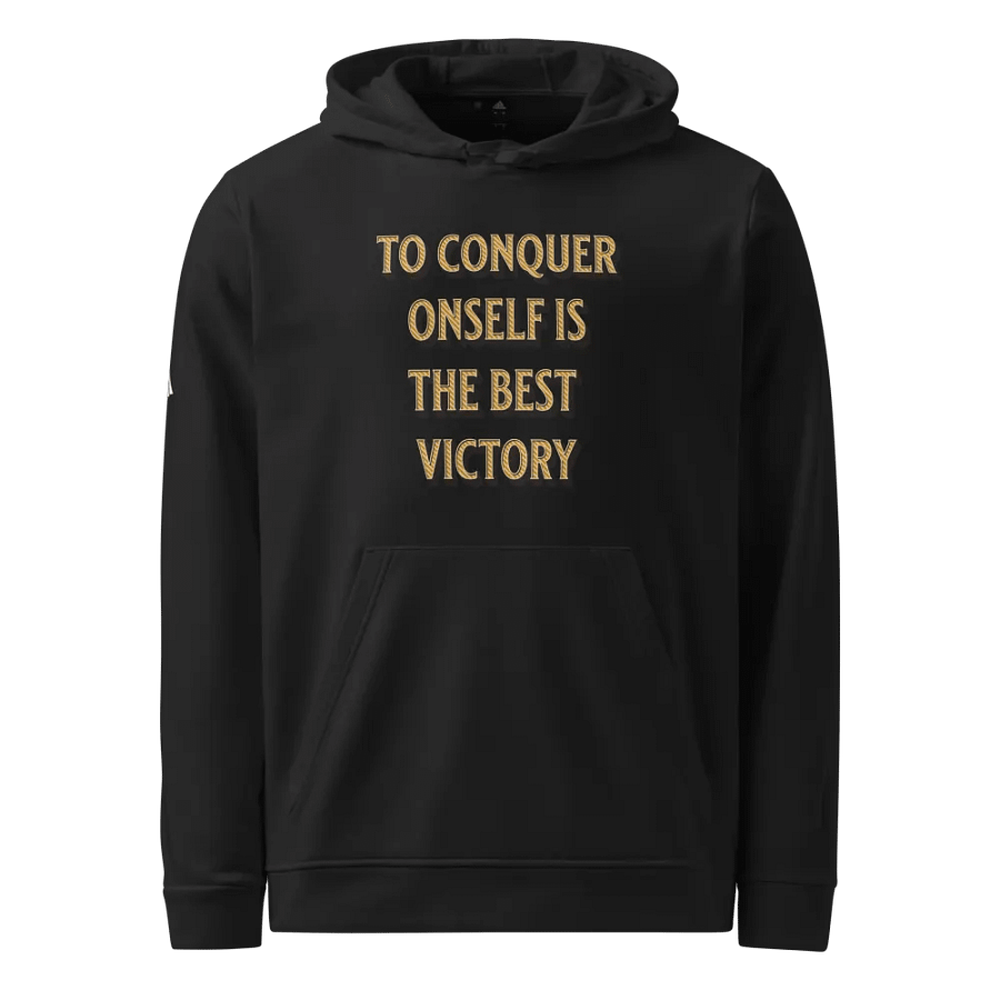 Conqueror's Victory Gold Quote Hoodie product image (1)