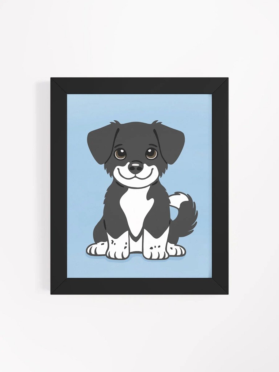 BLACK & WHITE LABRADOR PUPPY FRAMED ILLUSTRATION product image (28)