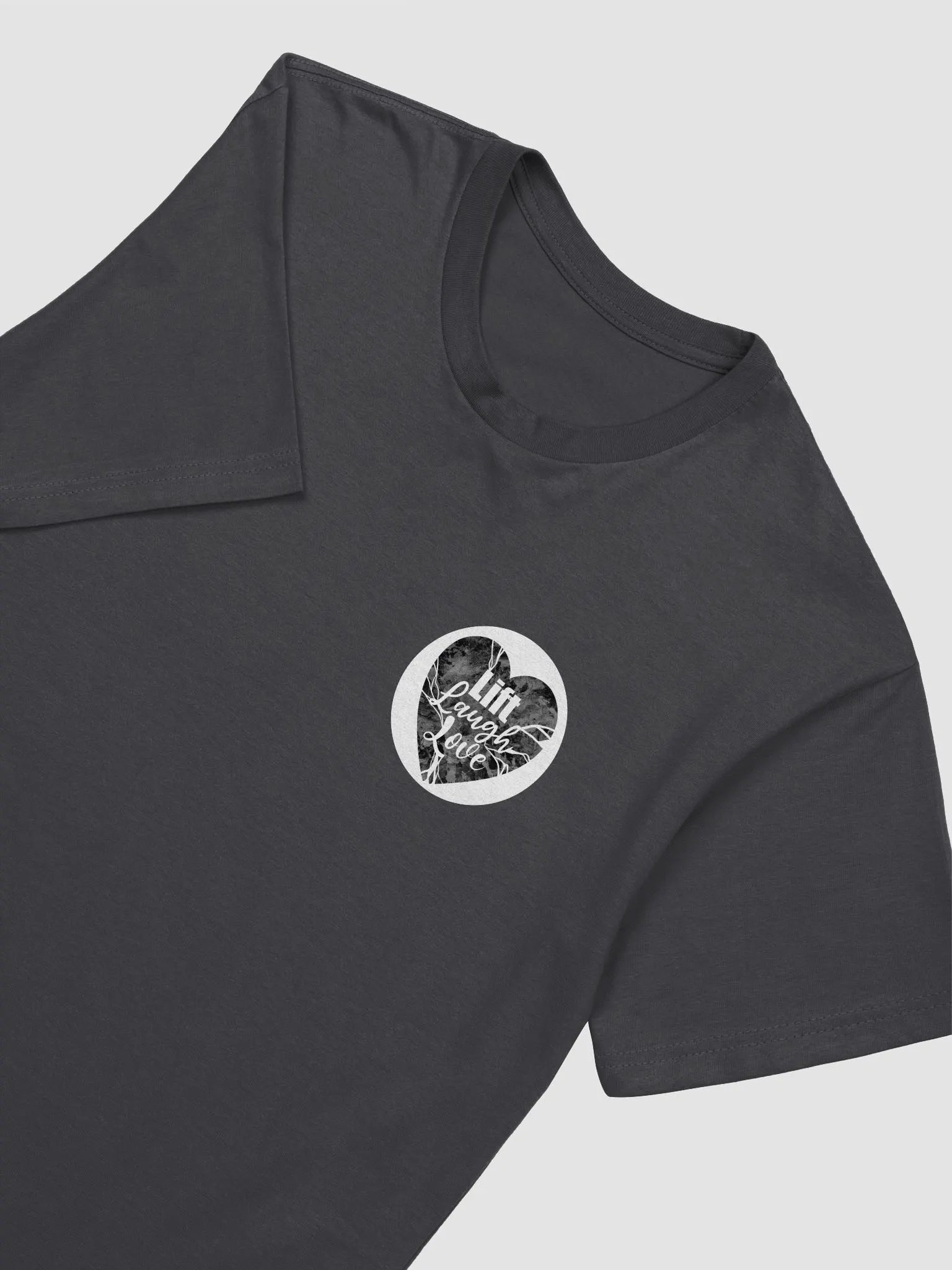 Lift Laugh Love Dark Mode Heartbreak Gym Tee product image (48)