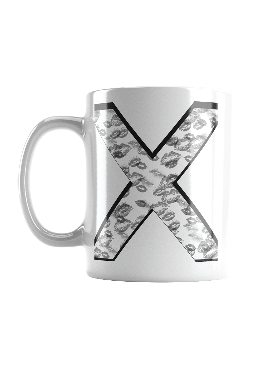 White X Black Lipstick Kisses | Glossy White Mug product image (3)