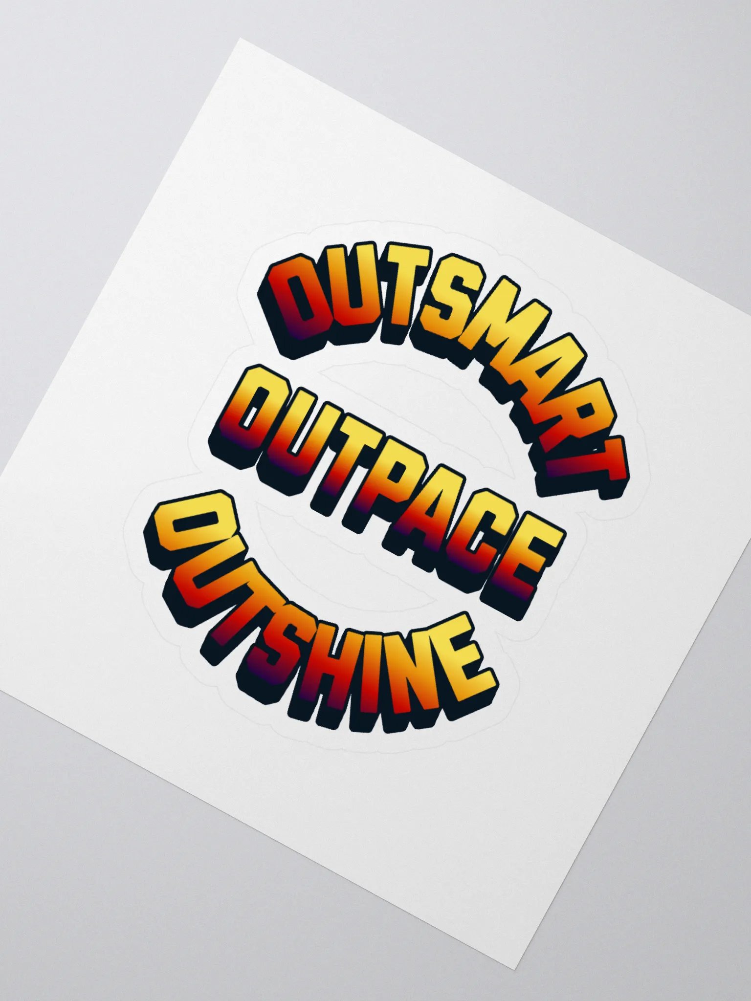 Outsmart, Outpace, Outshine Inspirational Sticker product image (2)