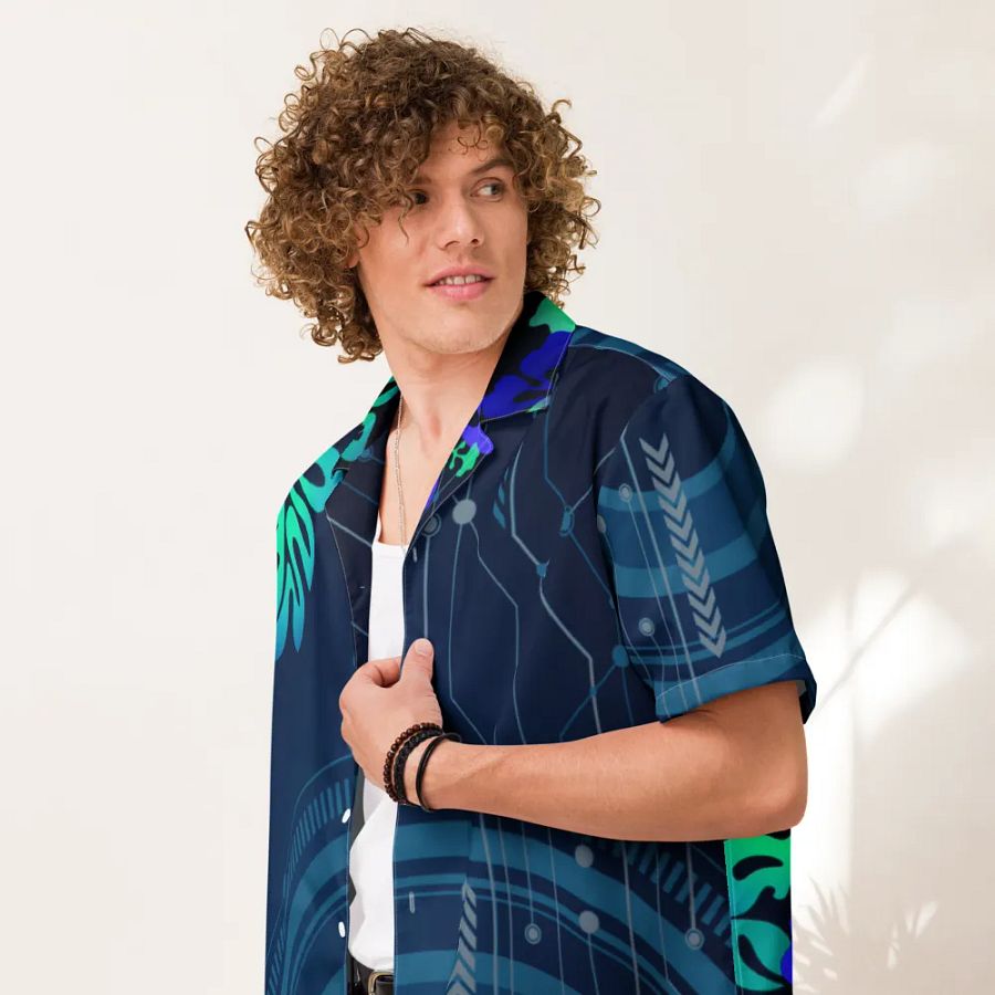 Bloom 'n Byte Full Button Up Overshirt product image (2)