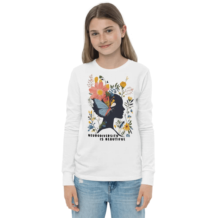 Neurodiversity Is Beautiful Long Sleeve Youth T-shirt product image (7)