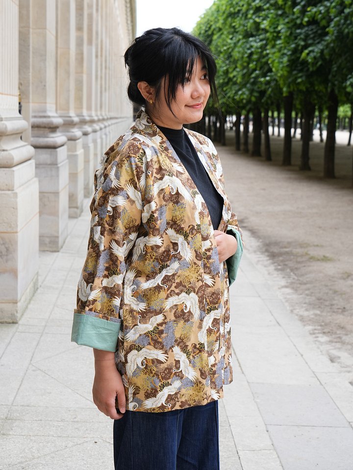 Crane Elegance Kimono Jacket product image (2)