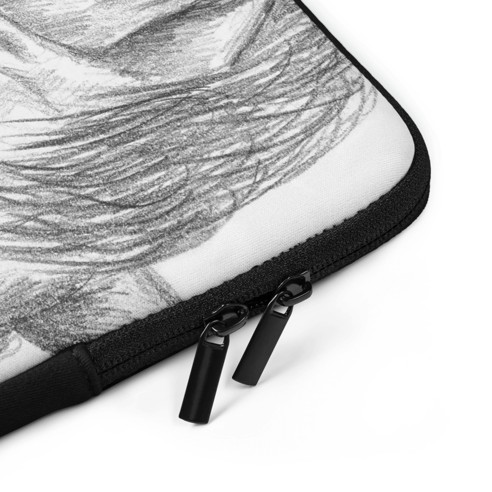 Thoroughbred horse scritching laptop sleeve product image (4)