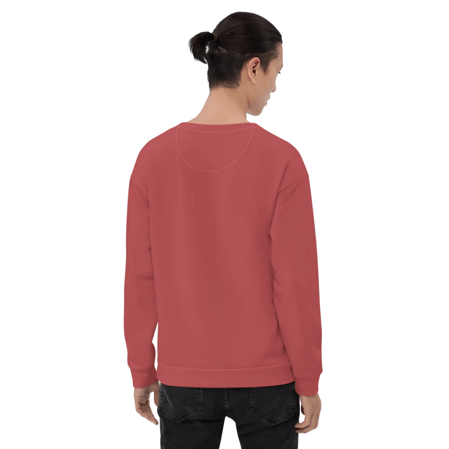 Plain Brick Red Soft Summer Unisex Recycled Polyester Heavyweight Premium Sweatshirt by Treasure Pie product image (8)