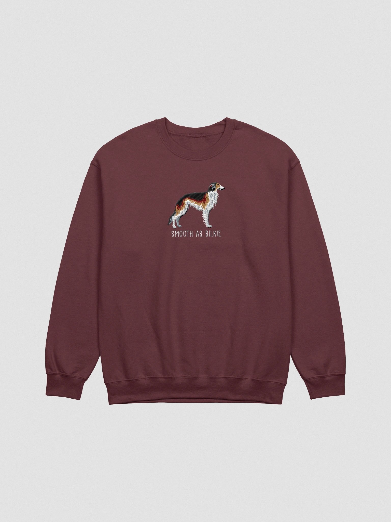 Smooth as Silkie Sweatshirt (Embroidered) of a Silken Windhound(Sable) product image (4)