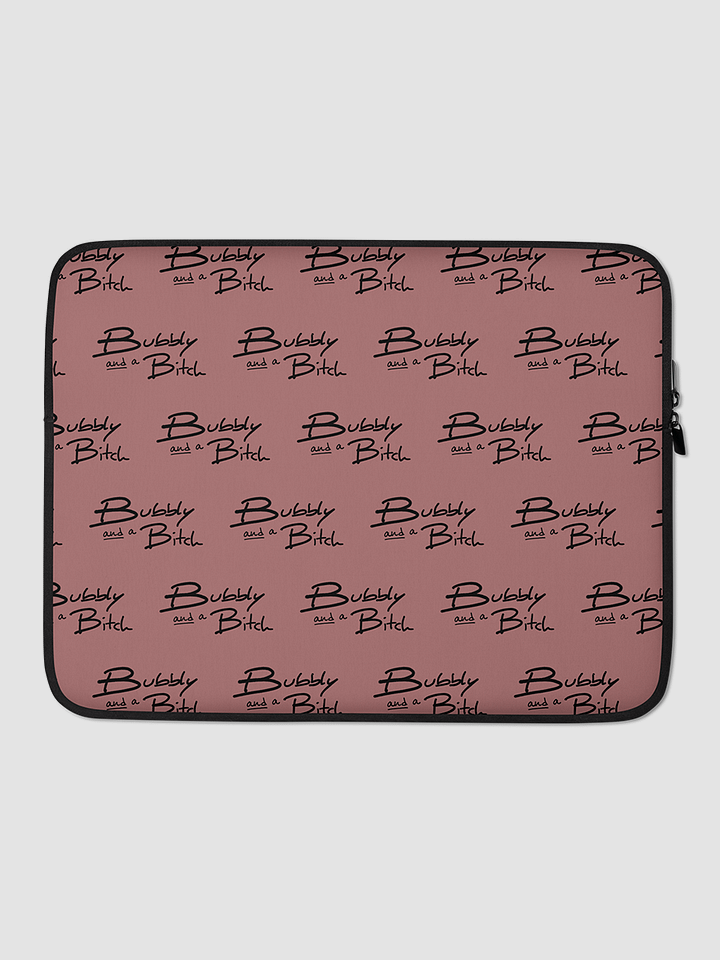 Bubbly and a B*tch red laptop sleeve product image (1)