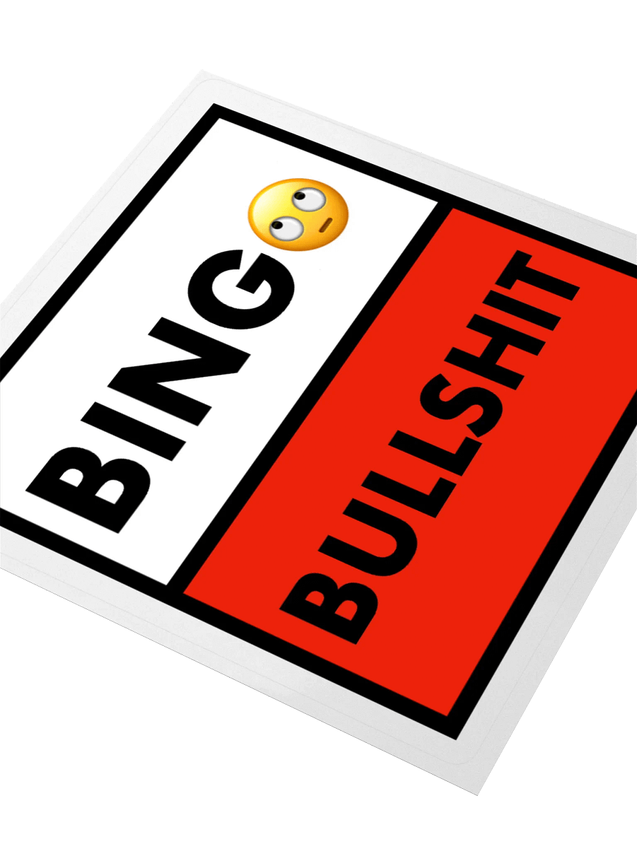 Bingo bullshit • Pep Talk Roll Eyes Edition Sticker product image (3)