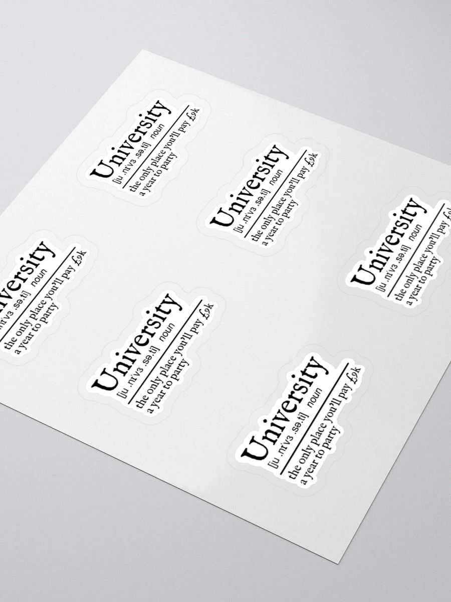 University Definition Sticker (MEDIUM Sheet) product image (3)