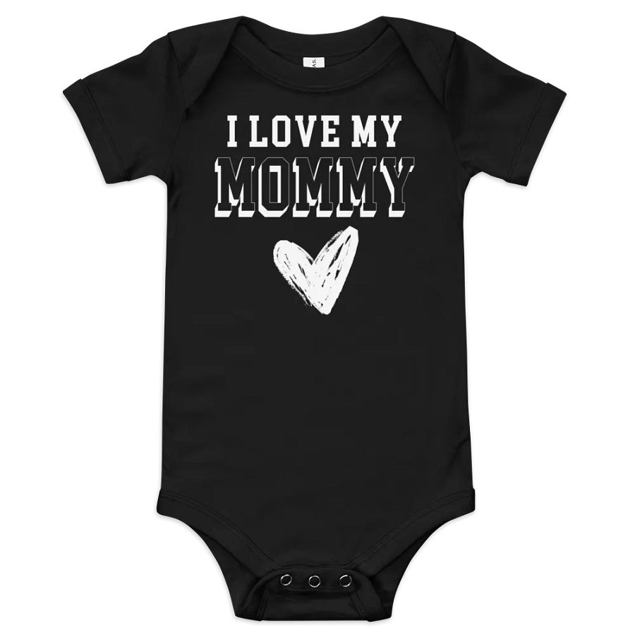 I Love My Mommy Scribbled Heart Baby One Piece product image (2)
