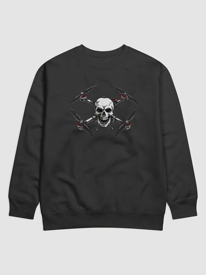 Skull Quadrocopter Long Sleeve Sweater – Edgy Drone Design Pullover product image (1)