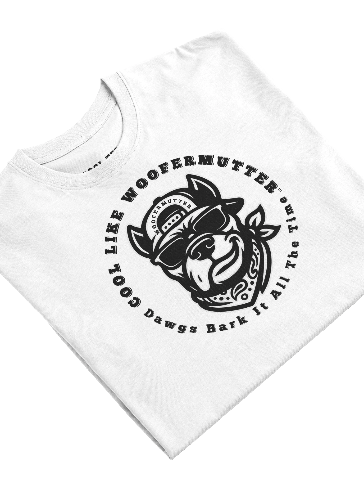 WooferMutter Men’s Premium Heavyweight White Tee product image (4)