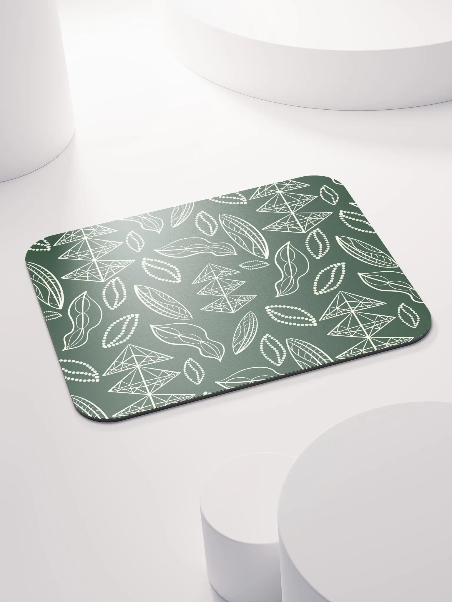 El Yunque Brew Bliss: Abstract Coffee Bean Tribal Mousepad product image (4)