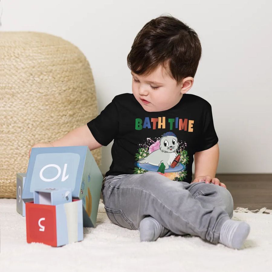 Bath Time Funny Colorful Bella +Canvas Toddler T-Shirt – Fun Gift for Kids product image (10)