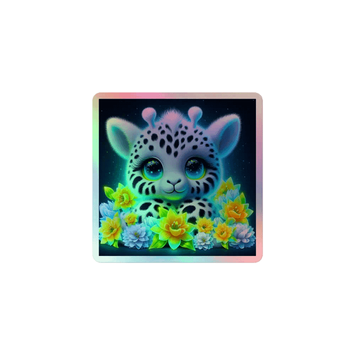 Whimsical Giraffe Holographic Sticker product image (1)