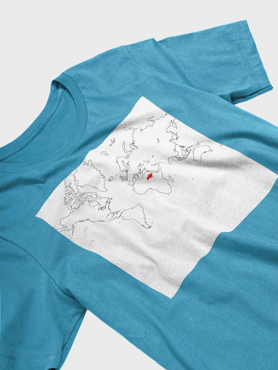 Red Highlighted Country World Map Supersoft Unisex Casual Neckline Street Style FashionT-Shirt product image (3)
