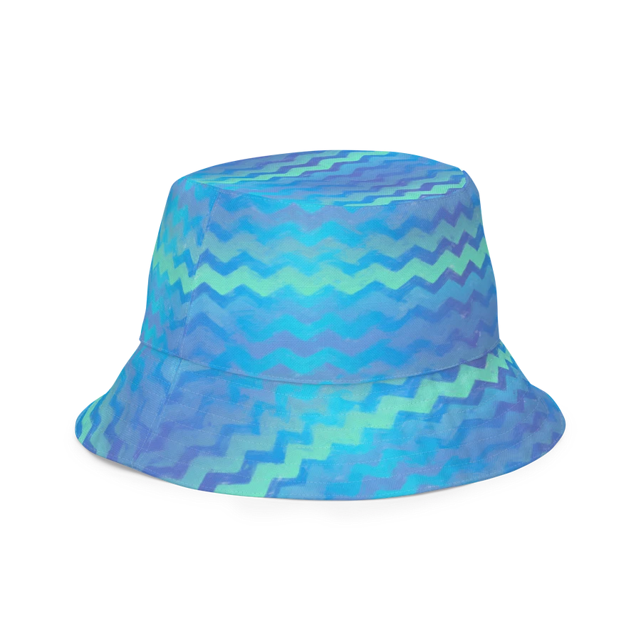 Blue Ocean Bokeh and Mermaid Stripe Bucket hat product image (11)
