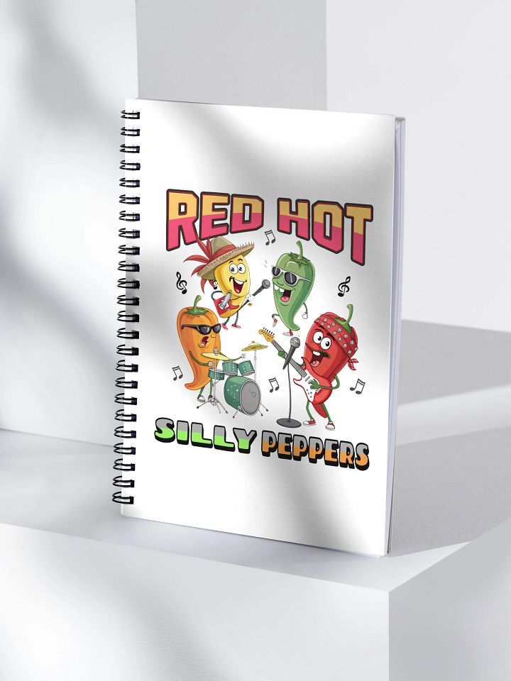 Red Hot Silly Peppers Spiral Notebook product image (1)